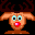 Wide-eyed reindeer graphic